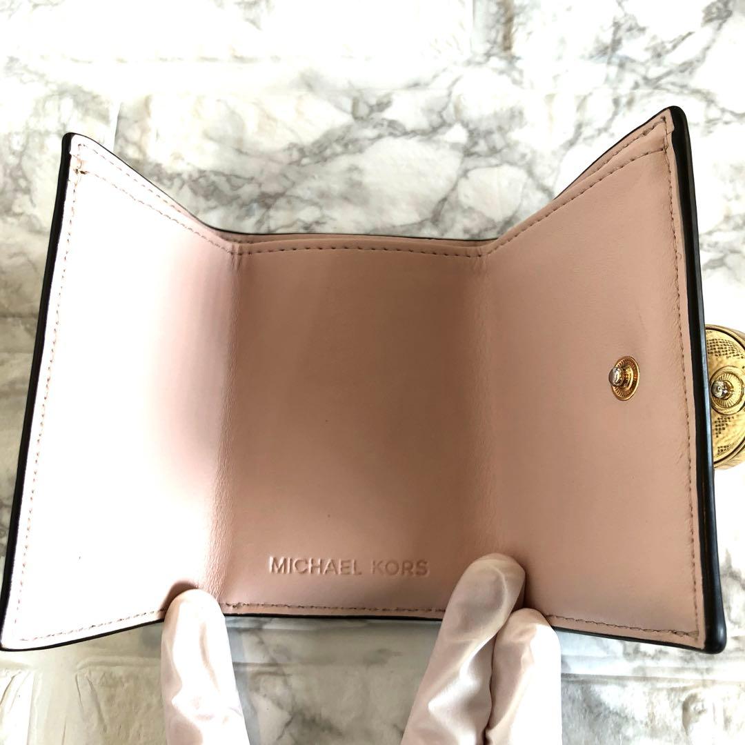 【極美品】マイケルコースMICHAELKORS 三つ折り財布 dark