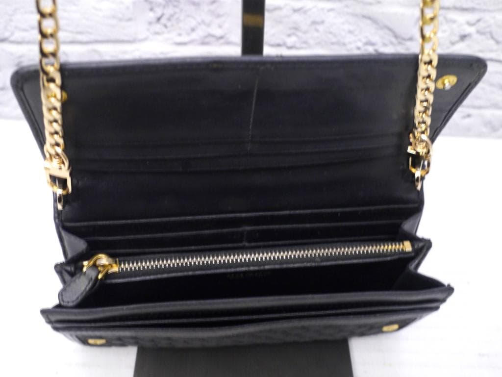 美品◆ PRADA プラダ キルティングナイロン ショルダー バッグ 長財布 黒