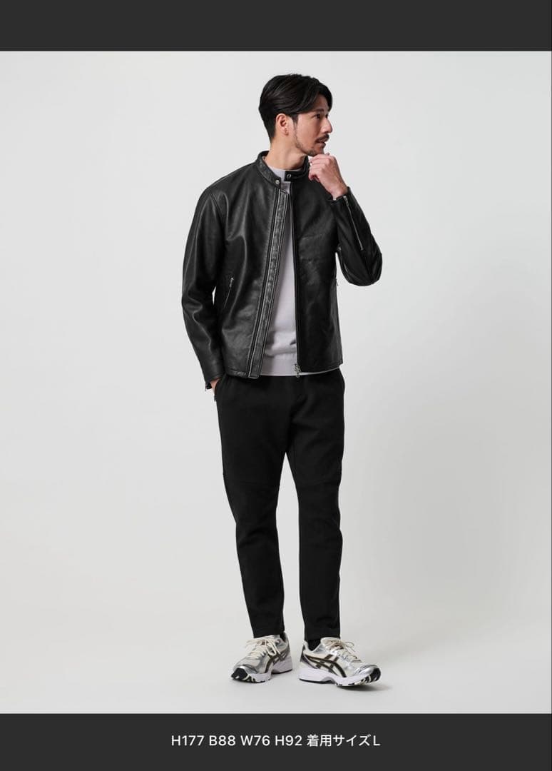 WEB限定 WARDROBE SMART シープ シングルライダースジャケット