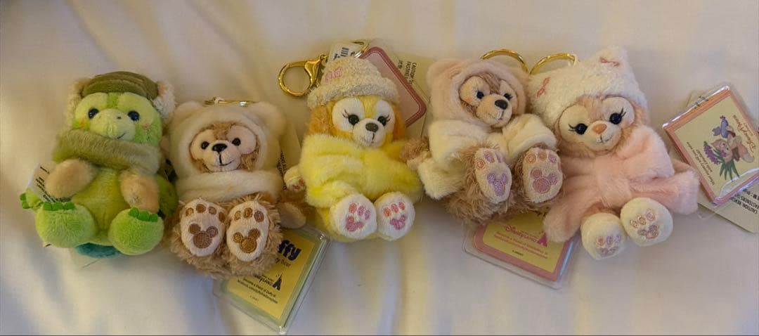 香港ディズニーランド　ダッフィーアンドフレンズ　ぬいぐるみキーホルダーセット