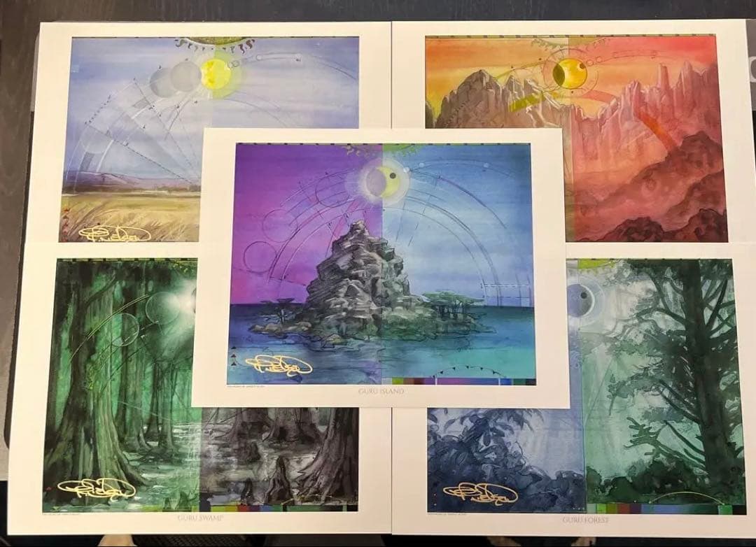 グルランド/Guru lan アートプリント 5種セット 複製原画 mtg