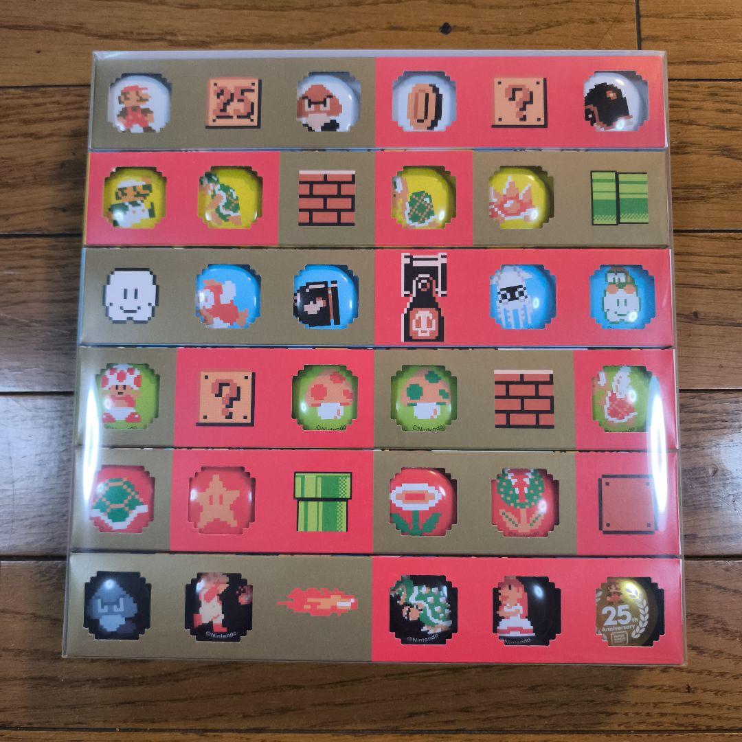 スーパーマリオ ２５周年記念缶バッジセット