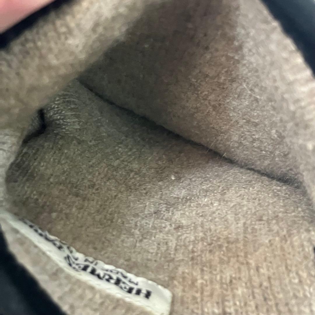 【未使用級】HERMES エルメス　最上級カシミア スエード　手袋　Hロゴ　黒