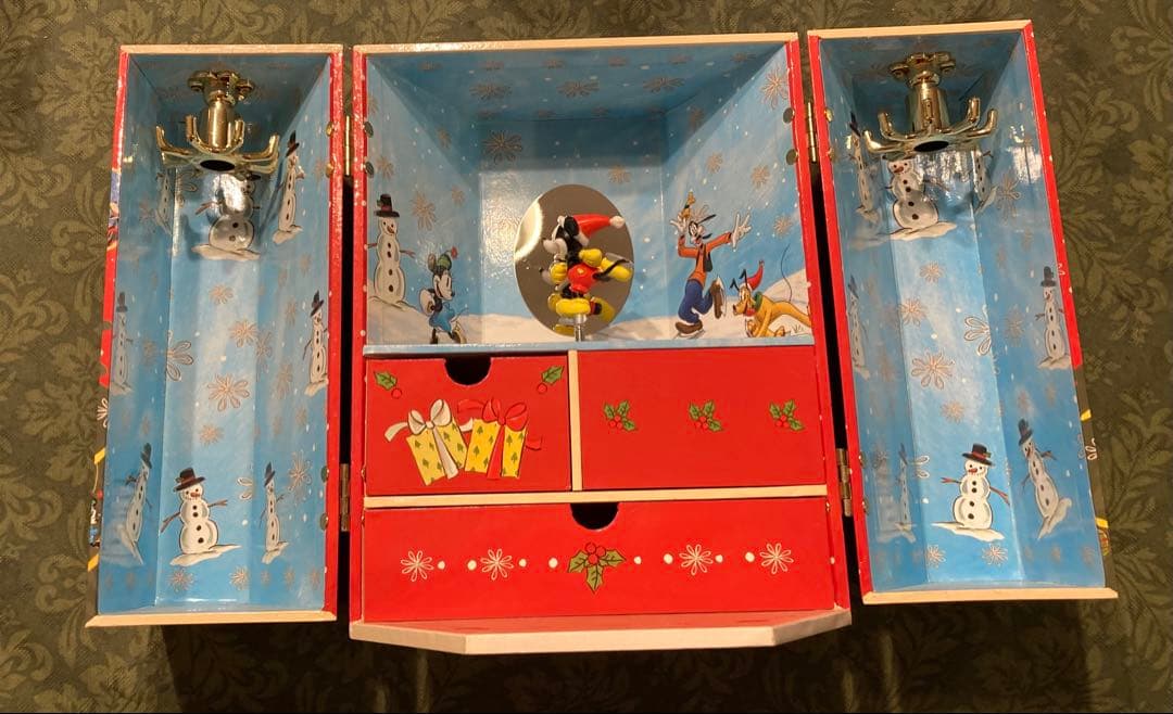 クリスマス　オルゴール　アクセサリーケース　ディズニー