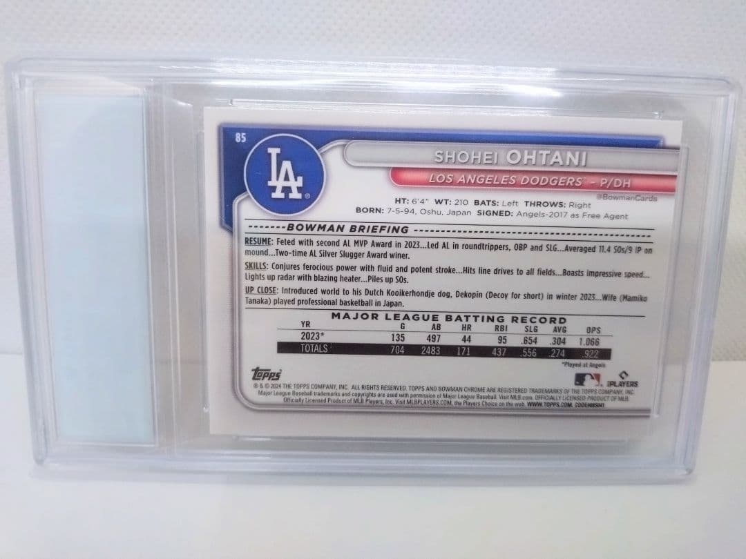 大谷翔平 2024 BOWMAN CHROME GEMMINT 10 ドジャース