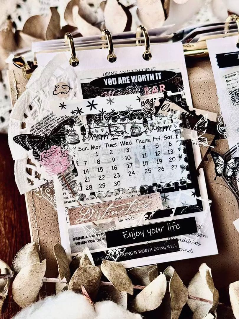 ⭐️SALE⭐️霖蓝汐原创手账《拼贴字条》海外マスキングテープ　マステ 【2243】