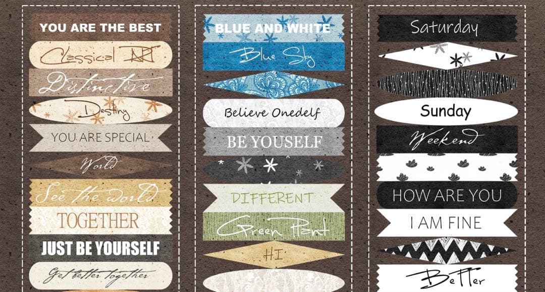 ⭐️SALE⭐️霖蓝汐原创手账《拼贴字条》海外マスキングテープ　マステ 【2243】