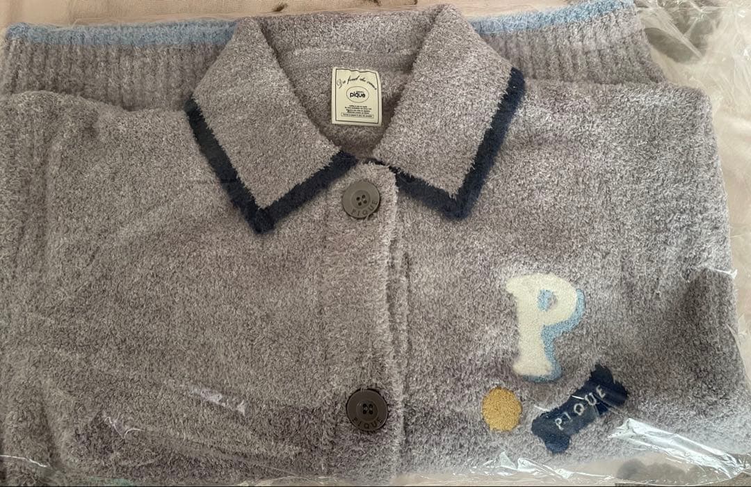 ジェラートピケ ベビモコダックスフンドジャガードカーディガン　新品タグ付き未使用