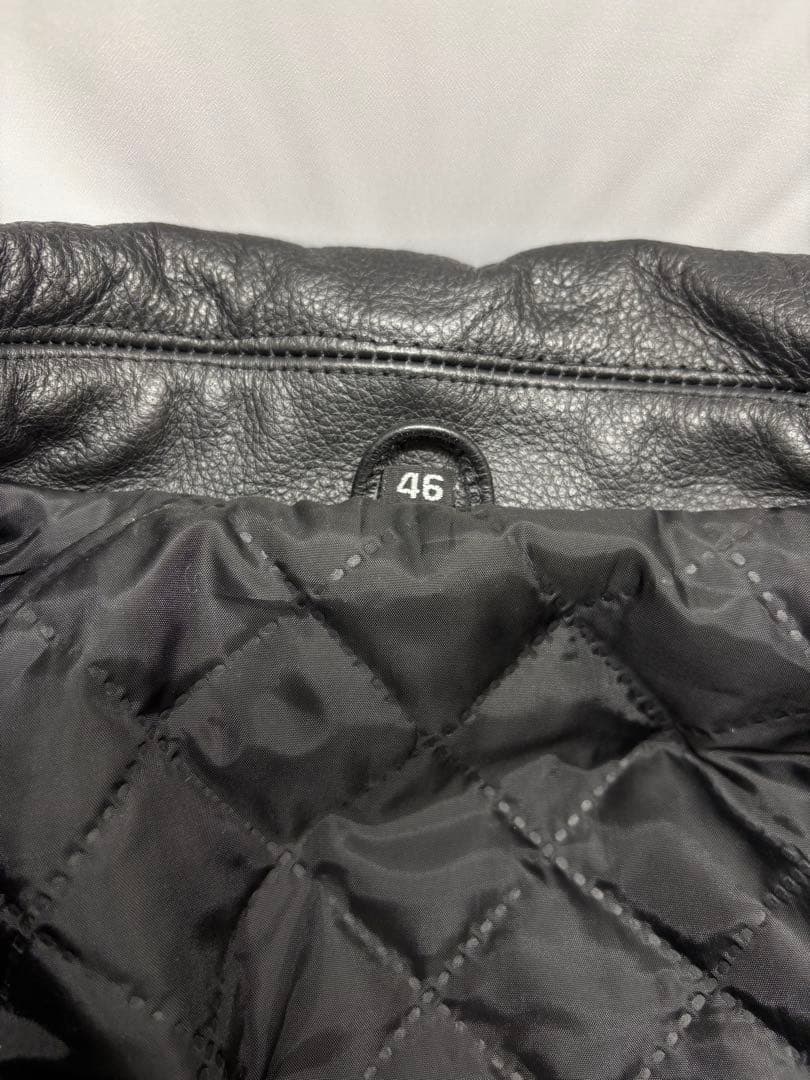 ①Freedom レザー ライダース ジャケット ホワイトライン