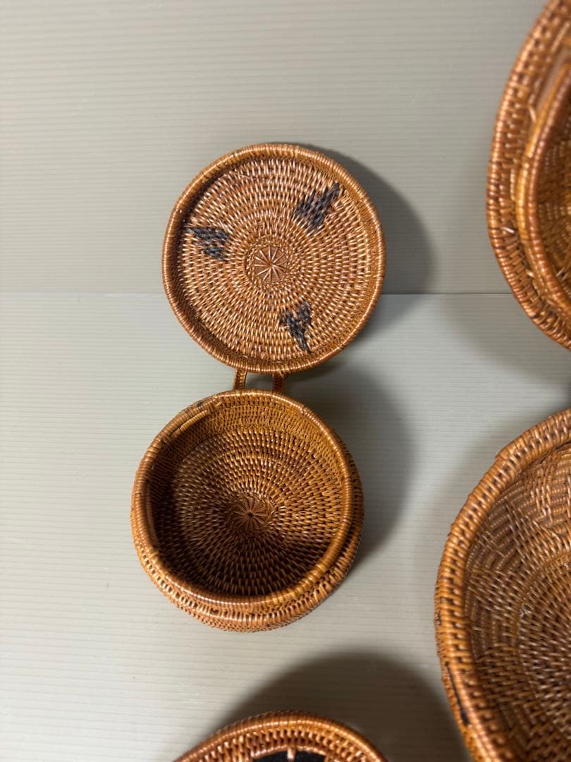 2150  インテリア カゴ 収納 小物入れ　3客