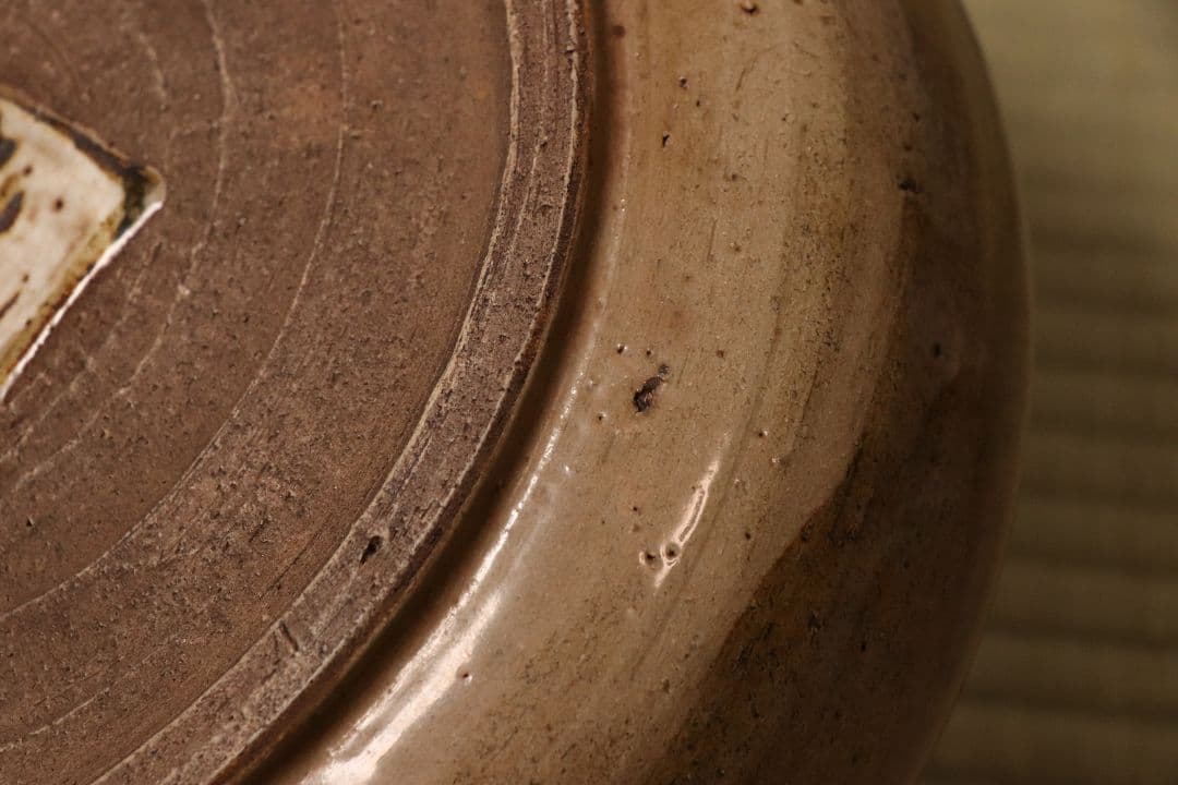 乾山焼 三代乾山 菊図 手付菓子器 木箱 陶芸 草花 鉢 時代【MA480】