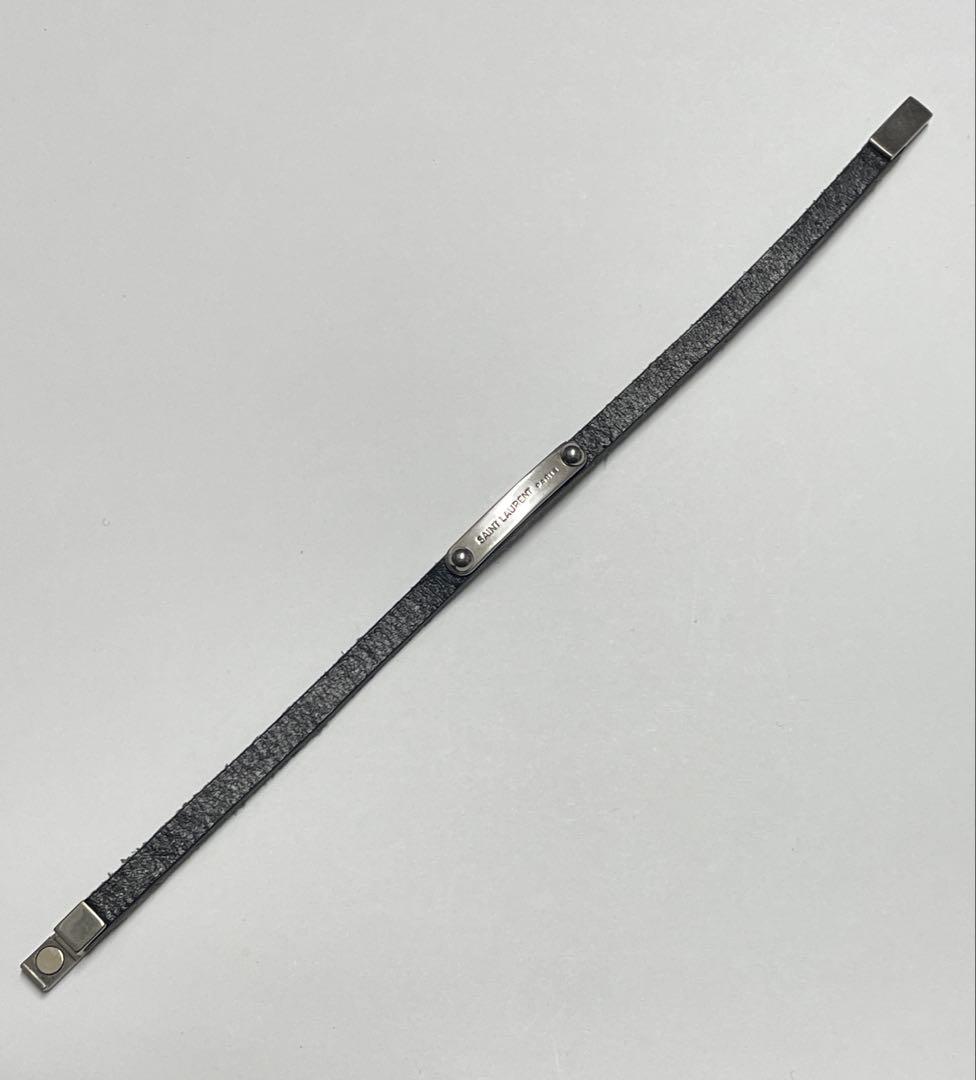 SAINT LAURENTサンローラン　プレート　レザー　ブレスレット　❤︎