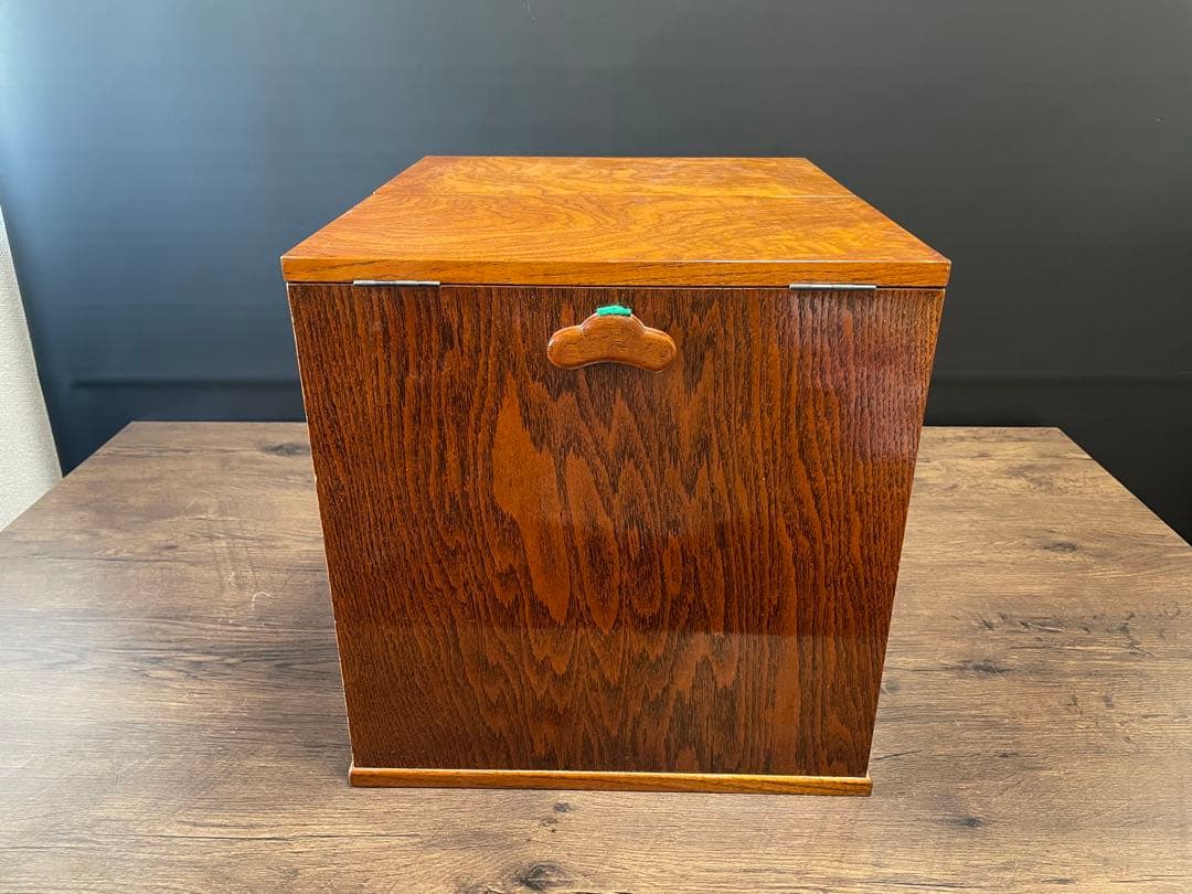 高級　漆塗り　化粧箱　鏡台　お直し