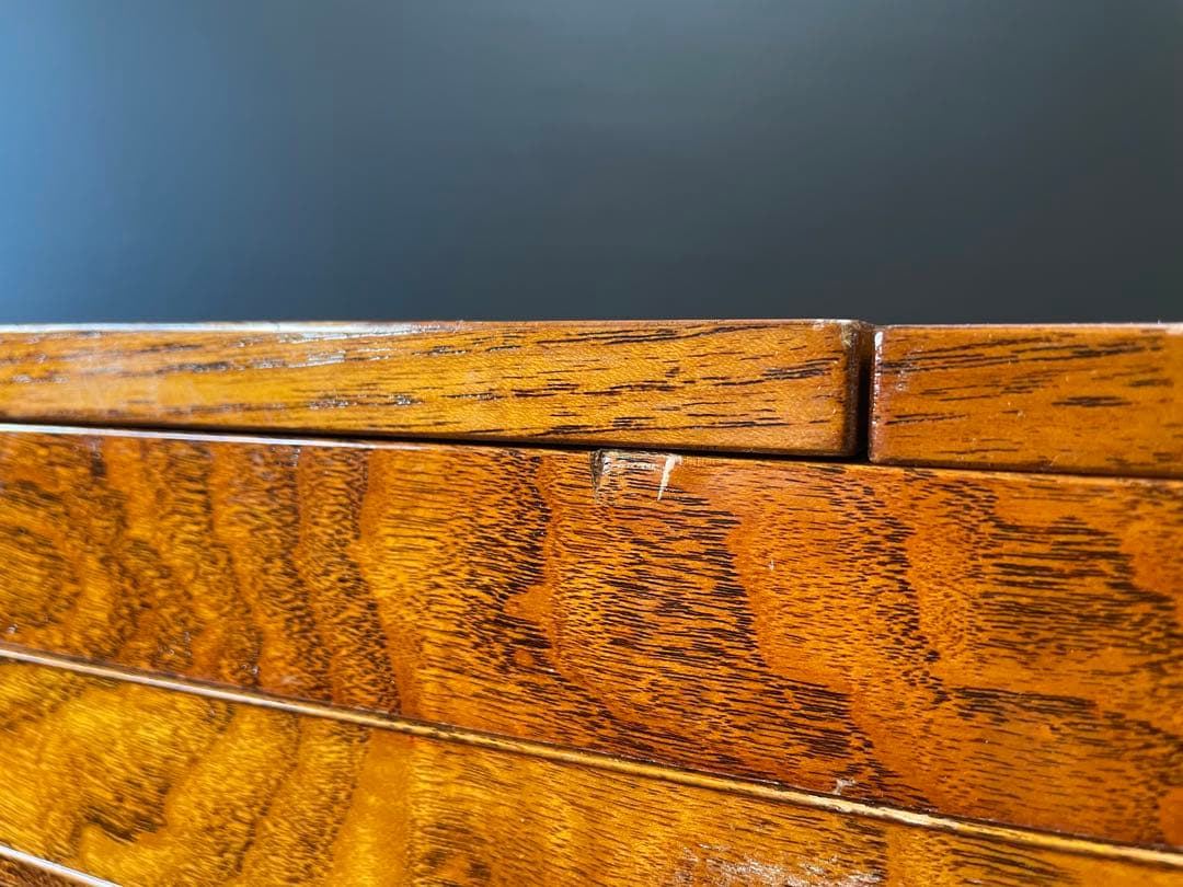 高級　漆塗り　化粧箱　鏡台　お直し