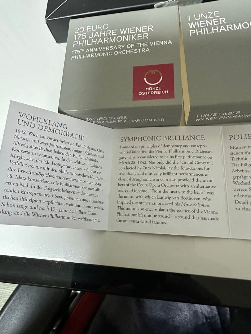 175周年ウィーンフィルハーモニー管弦楽団メダルセット