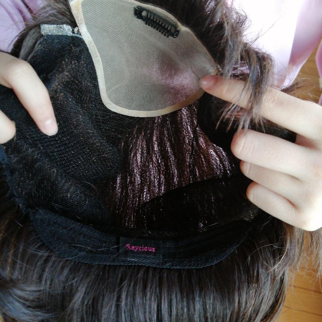 医療用スヴェンソンウィッグ人毛ミックス人工皮膚付きショートブラウン