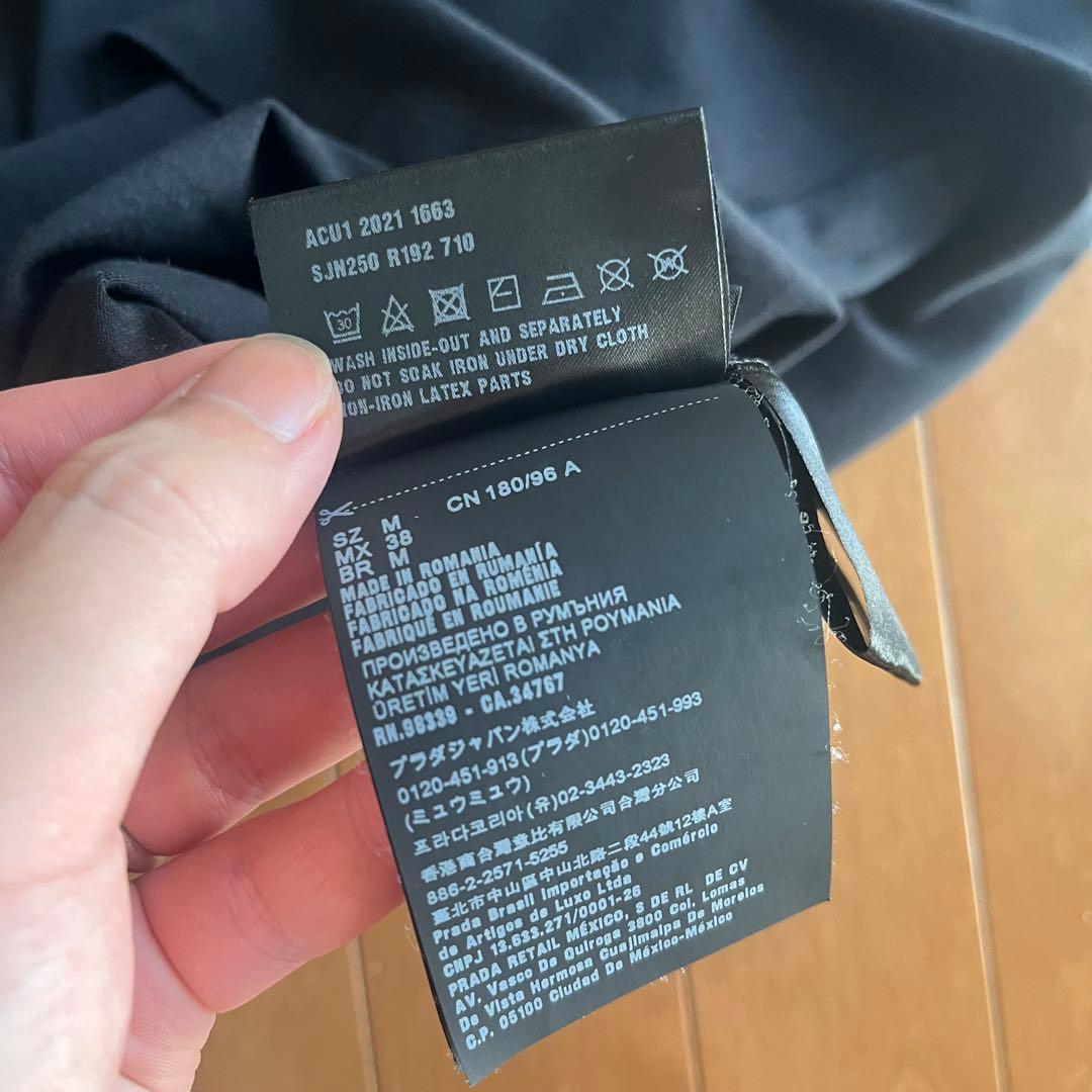 PRADA ナイロンショルダー・ポケット Tシャツ 黒 Mサイズ