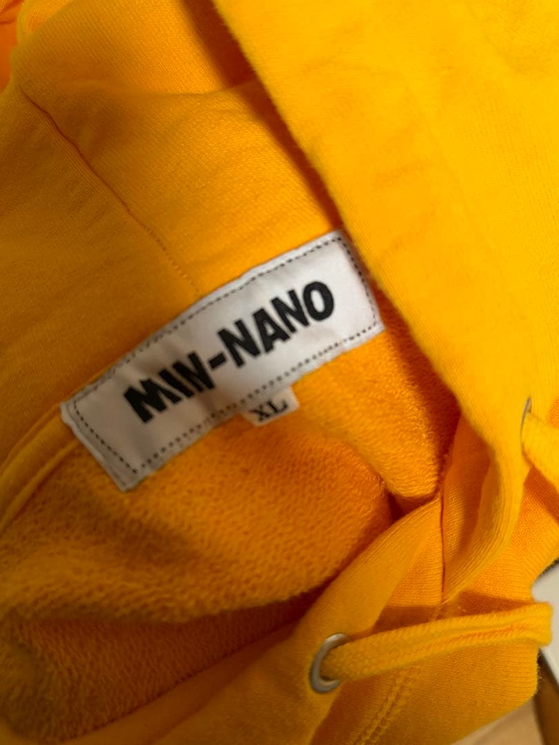 MIN-NANO カナダ製　hoodie イエロー XL