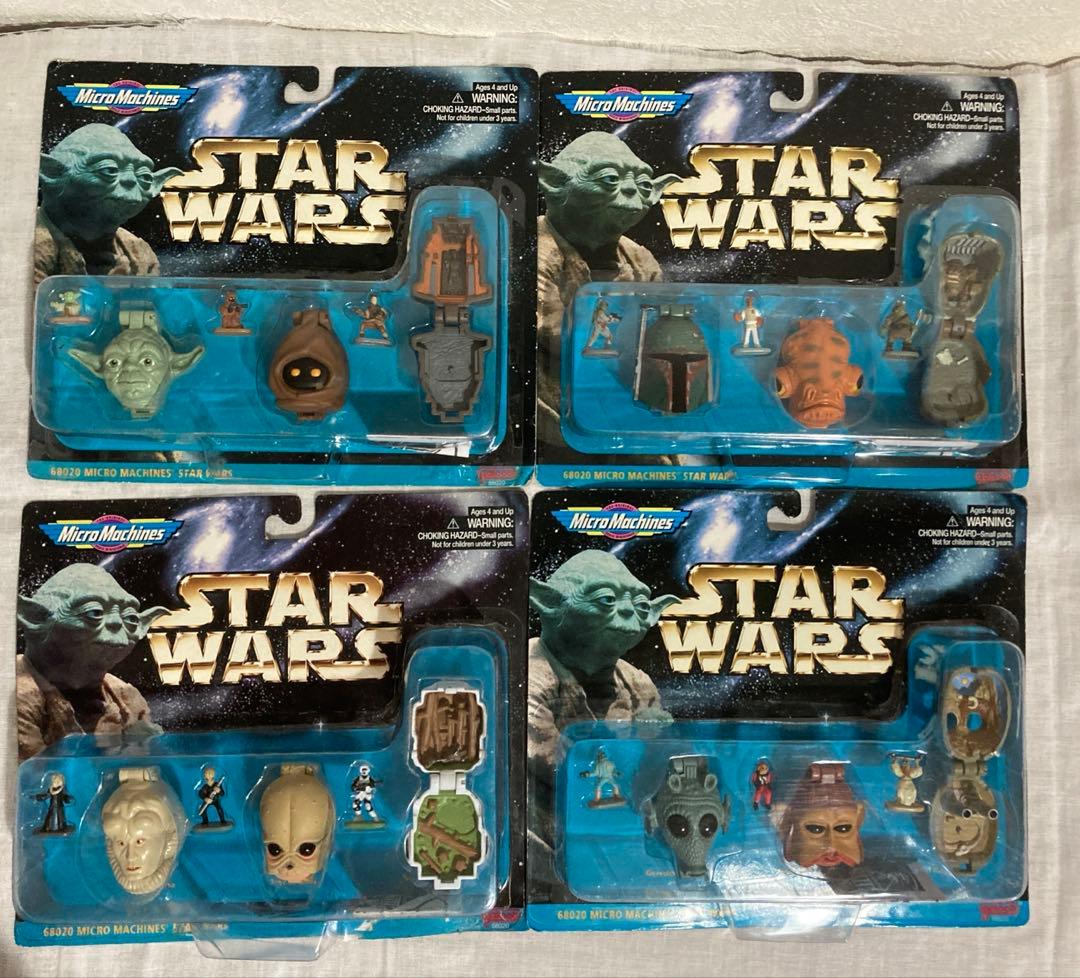 スターウォーズ マイクロマシン　フィギュア　ヘッドコレクション　4点セット