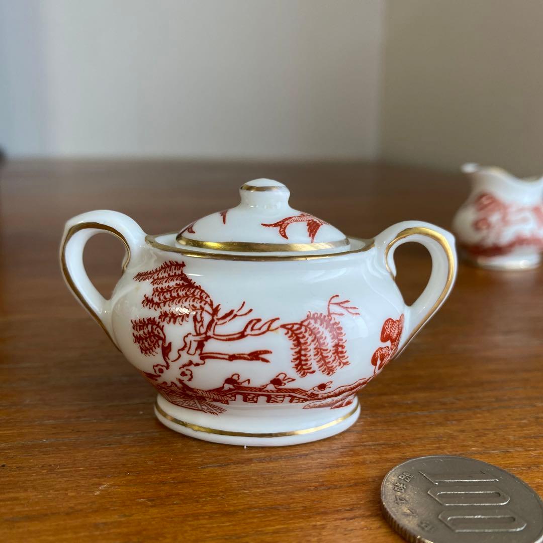 コールポート レッド　ウィロー オールドウィロー ミニチュア　ティーセット