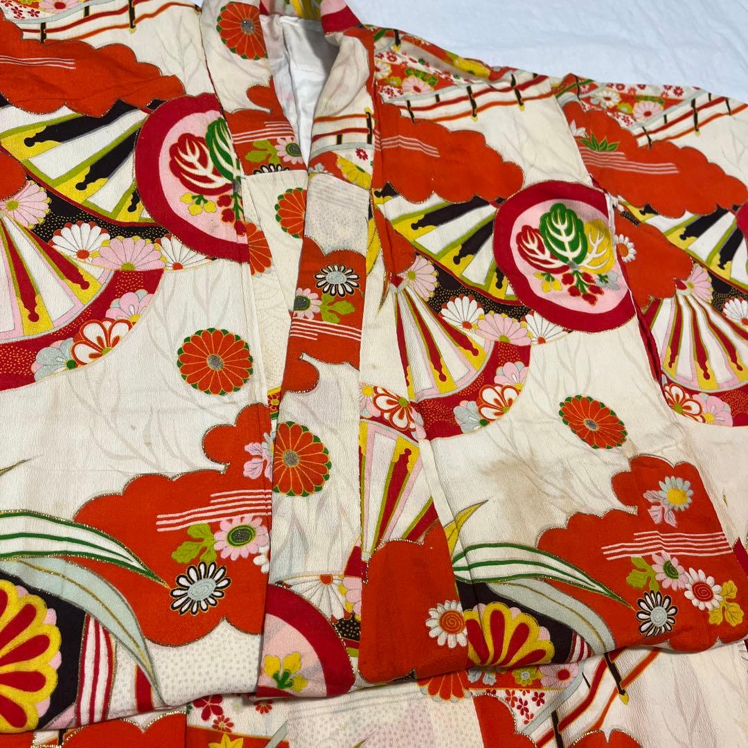 七五三　7歳　女の子　着物　アンティーク　正絹　着物セット