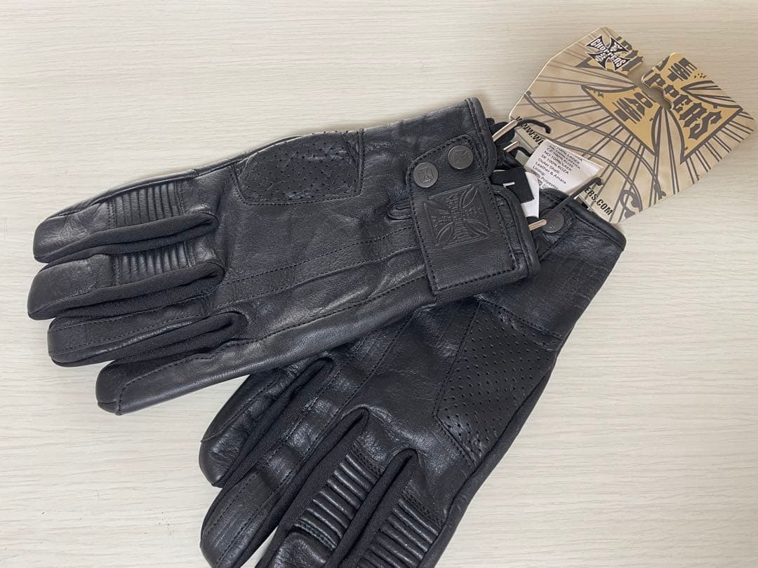 ブラックレザー手袋 Lサイズ 未使用 ウエストコーストチョッバーズ