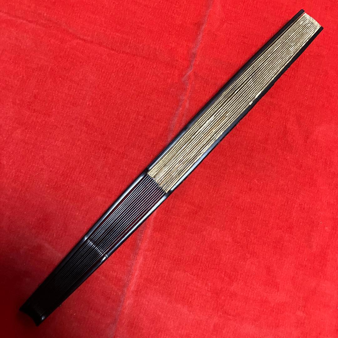 エ*ン様 茶道具　中国　山水画扇　47㎝　大きめの扇子　茶道具