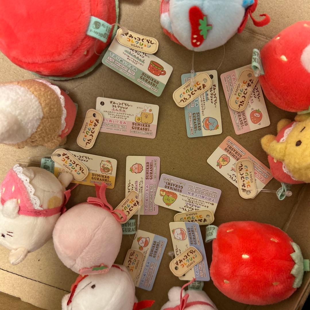 い*り様 すみっコぐらし　喫茶すみっコでいちごフェア　てのりぬいぐるみ　10点セ
