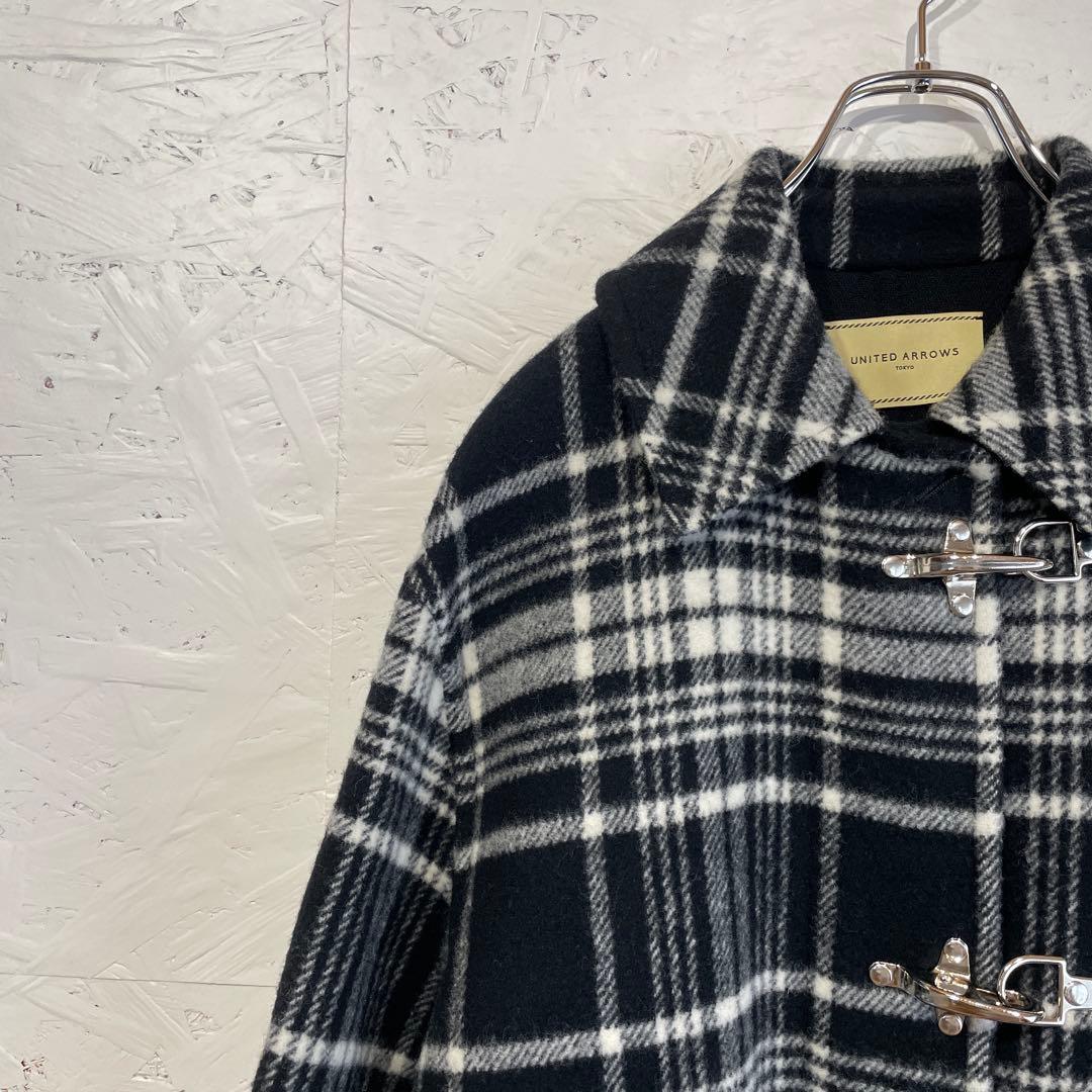 日本製【UNITED ARROWS】ウールナイロン2ポケットハーフコート　38
