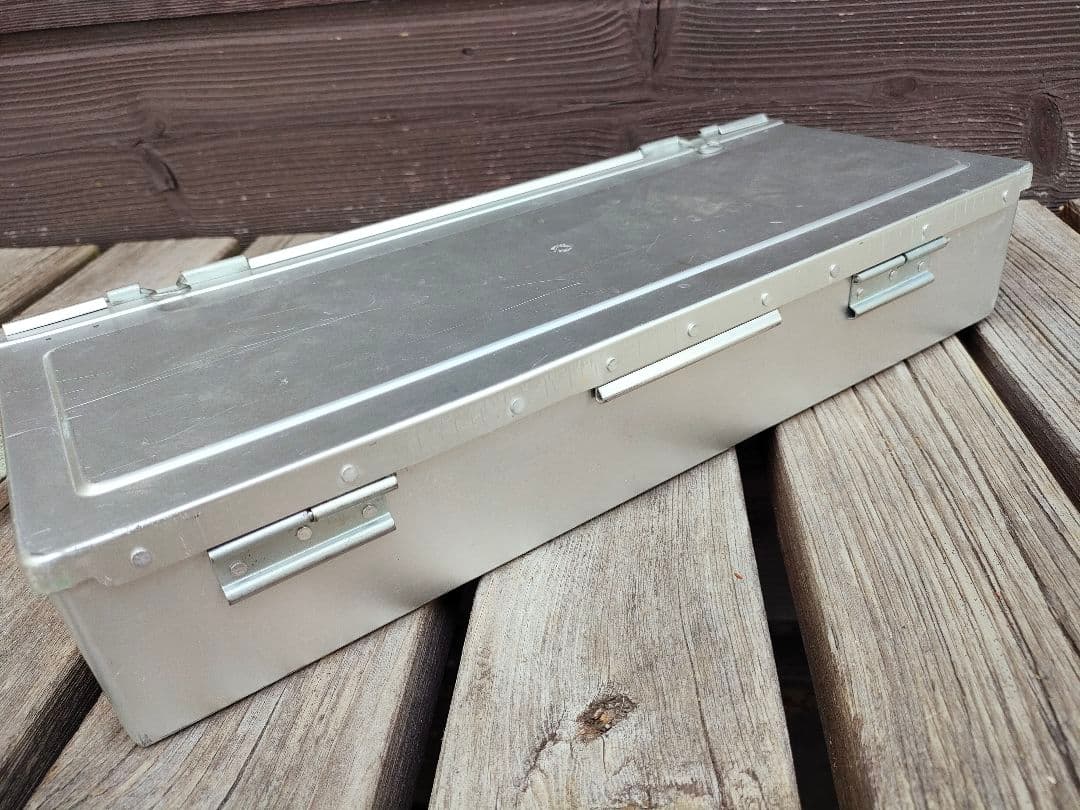 月光荘　小画箱１枚フタ　アルミ絵の具ケース