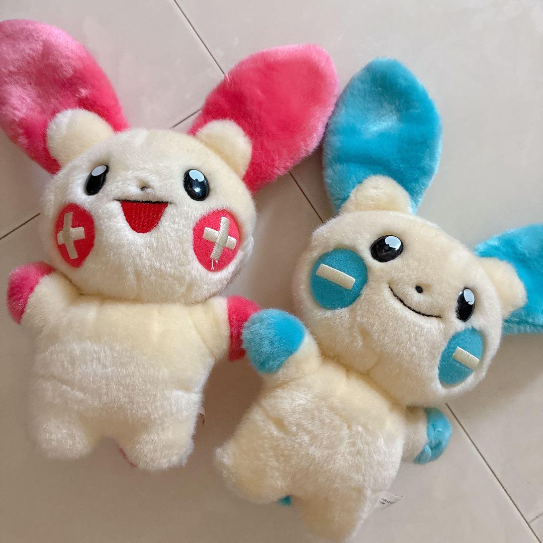 ポケモン TOMY プラスル マイナン ぬいぐるみセット レトロ 当時物