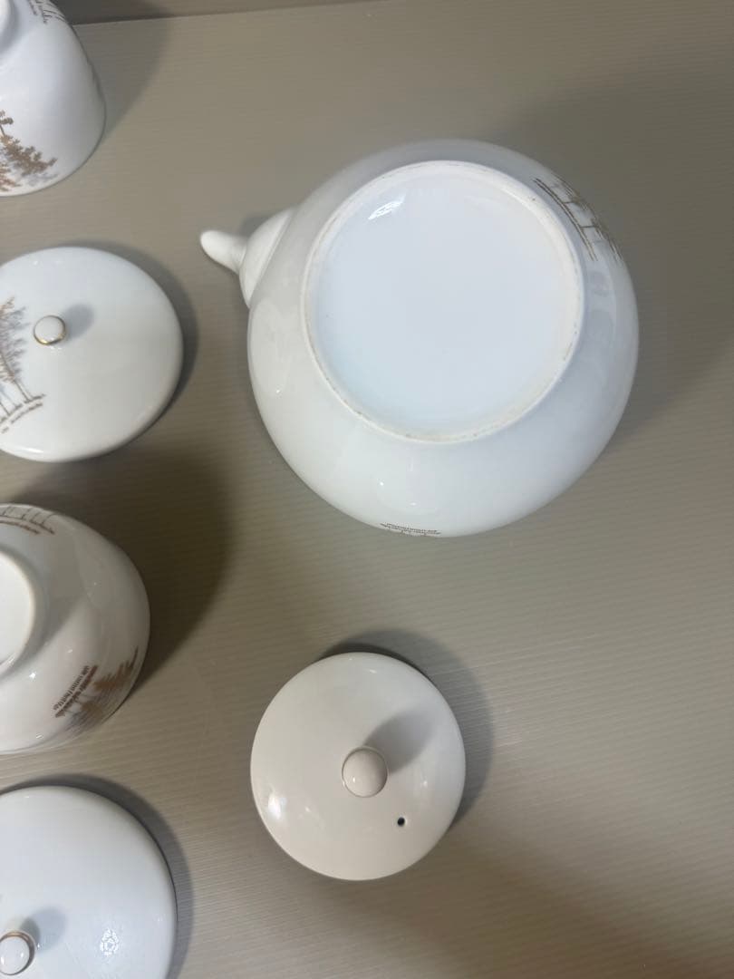 2300 深川製磁　茶器セット　急須1客　湯呑蓋付5客