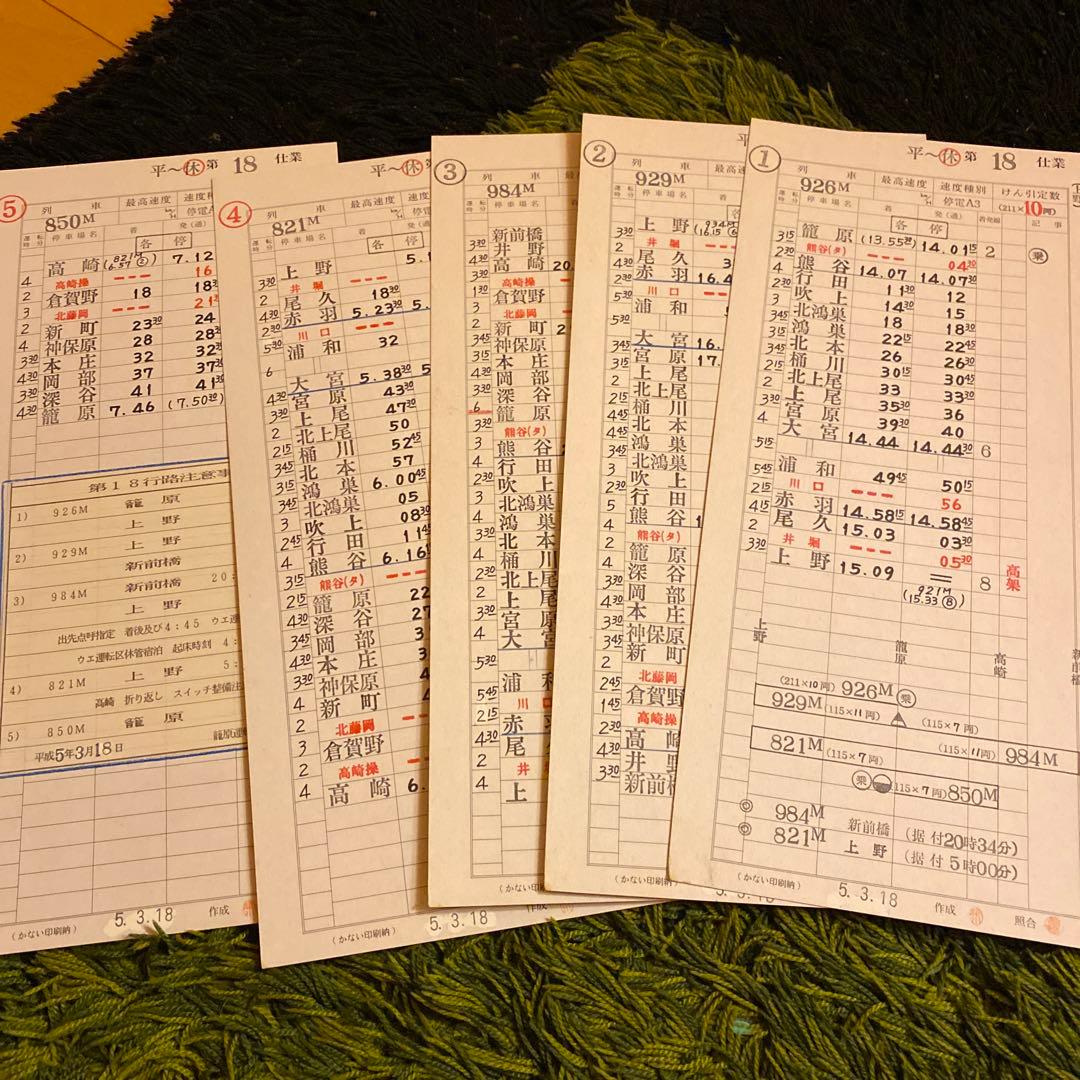 鉄道　スタフ　籠原区　10行路　平〜休