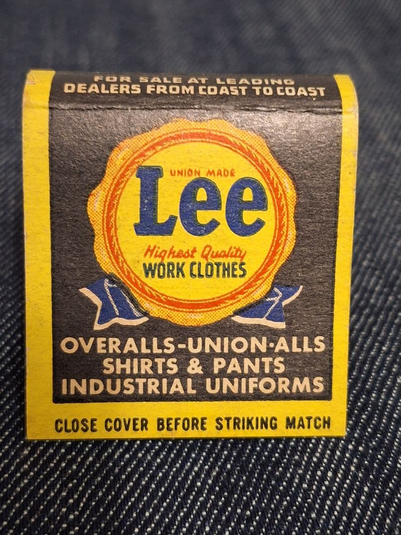 デッド 40's～ Lee WORK CLOTHES ブックマッチ ヴィンテージ