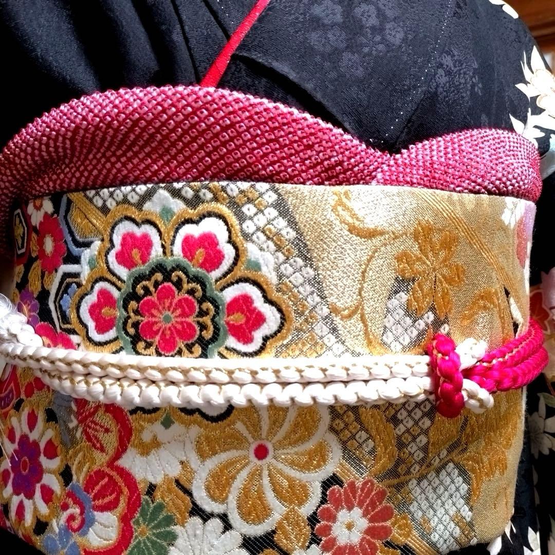 正絹振袖　袋帯　長襦袢　小物セット　 18ー4