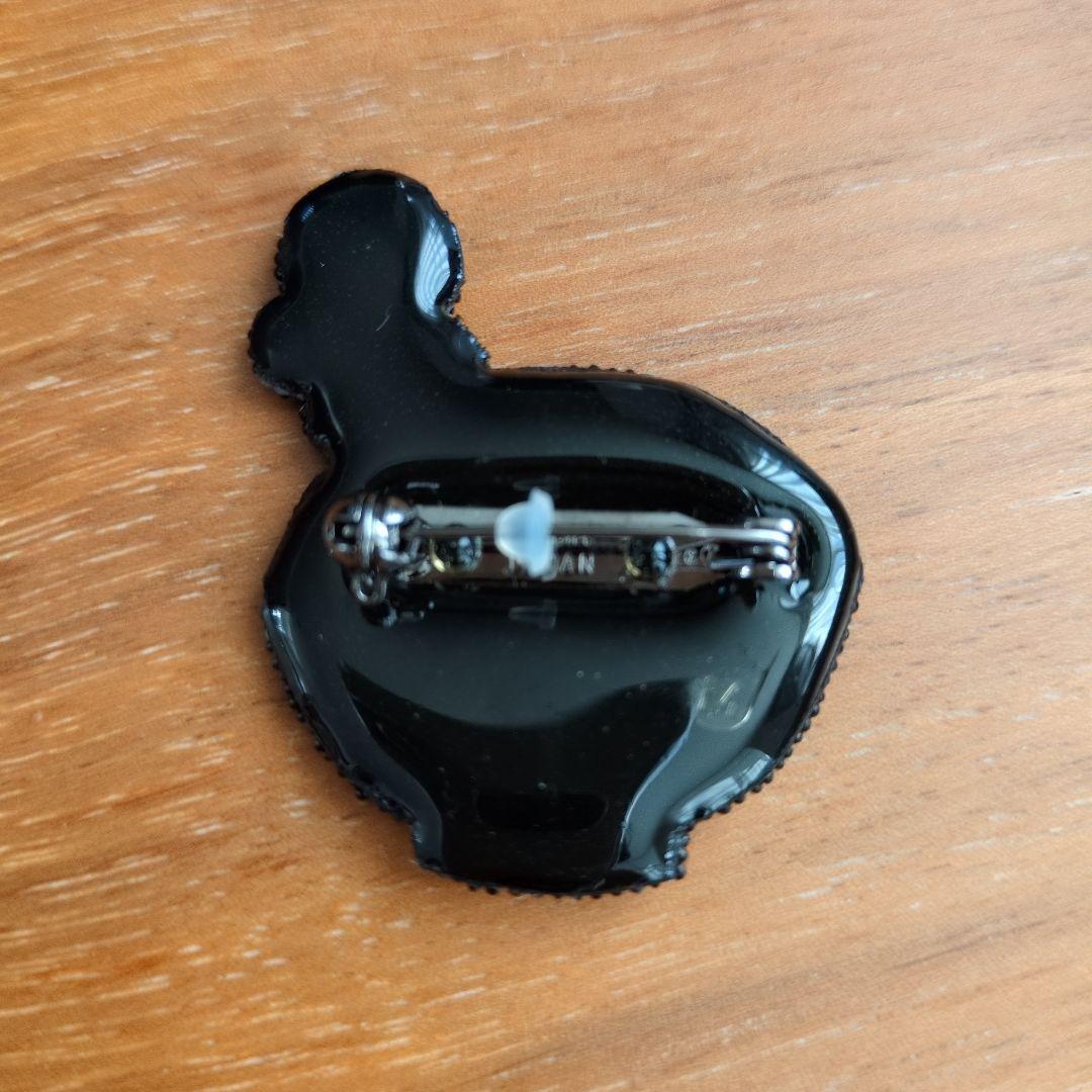 小林モー子　お味噌汁　ビーズブローチ