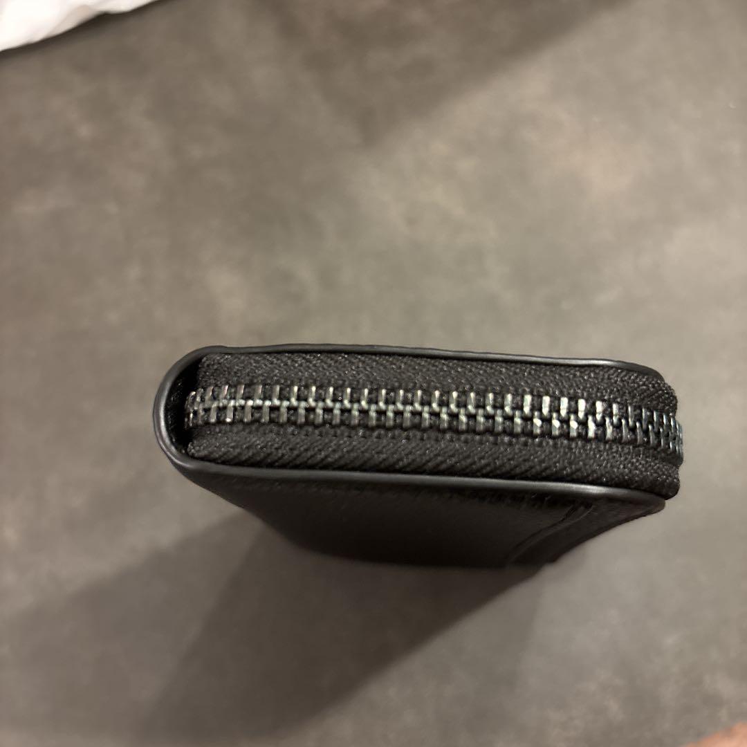 現行・未使用 コーチ ペブルレザー Lジップ キーケース ブラック COACH