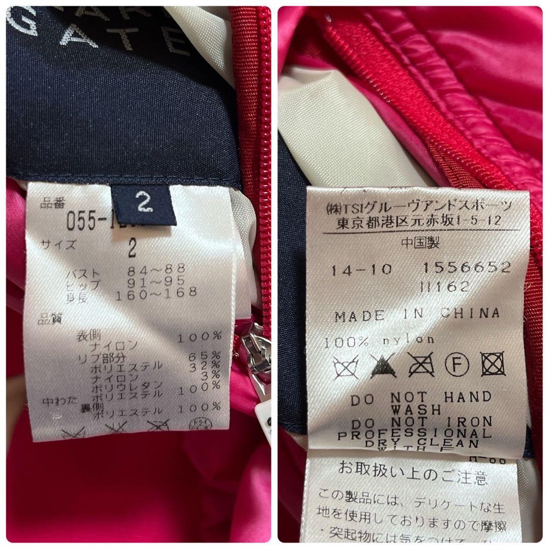 パーリーゲイツ　リバーシブル　4way　中綿　スニード　ベスト　ピンク　L