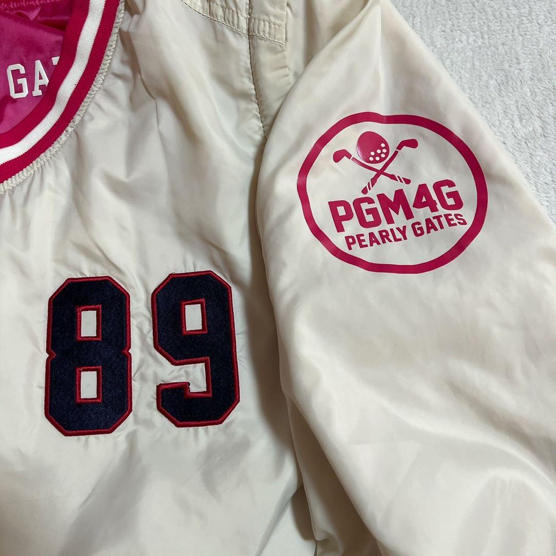 パーリーゲイツ　リバーシブル　4way　中綿　スニード　ベスト　ピンク　L