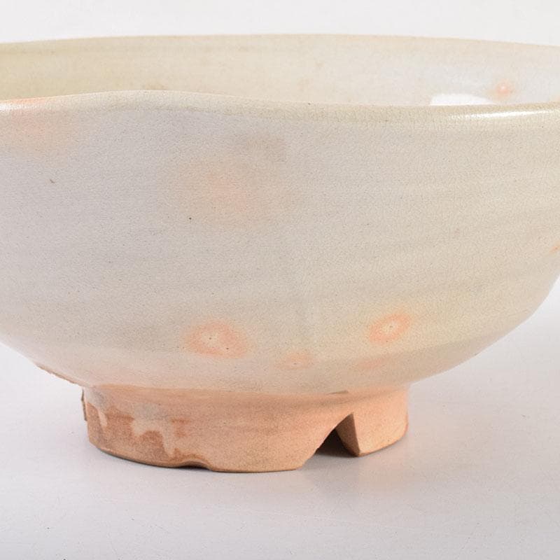 茶道具　萩焼　十一代高麗陶兵衛作　染付達磨図　菓子鉢　共箱　N　7173