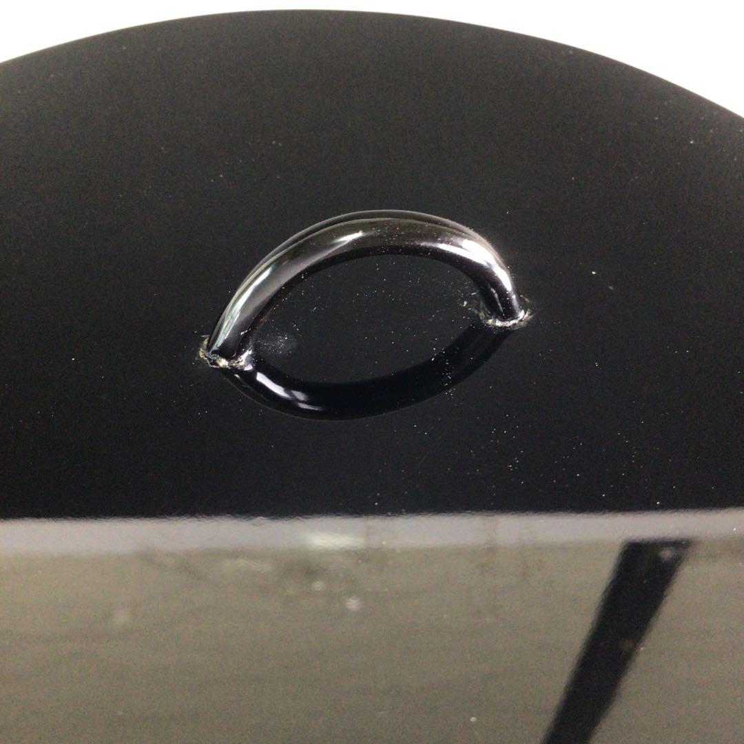 Ｒ８　水指　『山本曠作』『クリスタル硝子』『切子水指』　共箱　茶道具　ガラス工芸