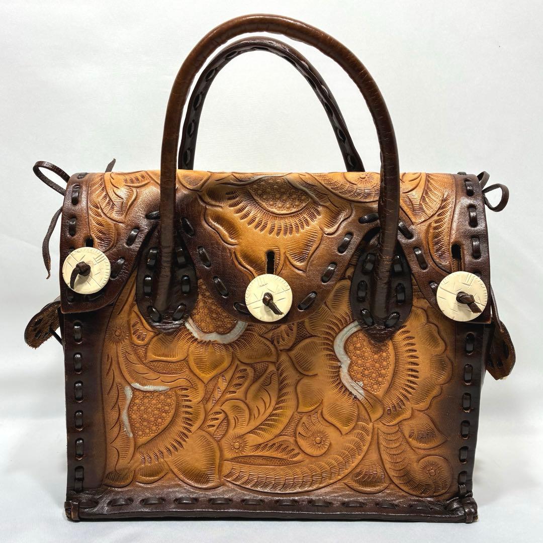 Carving tribes Maestra S ハンドバッグ ブラウン レザー