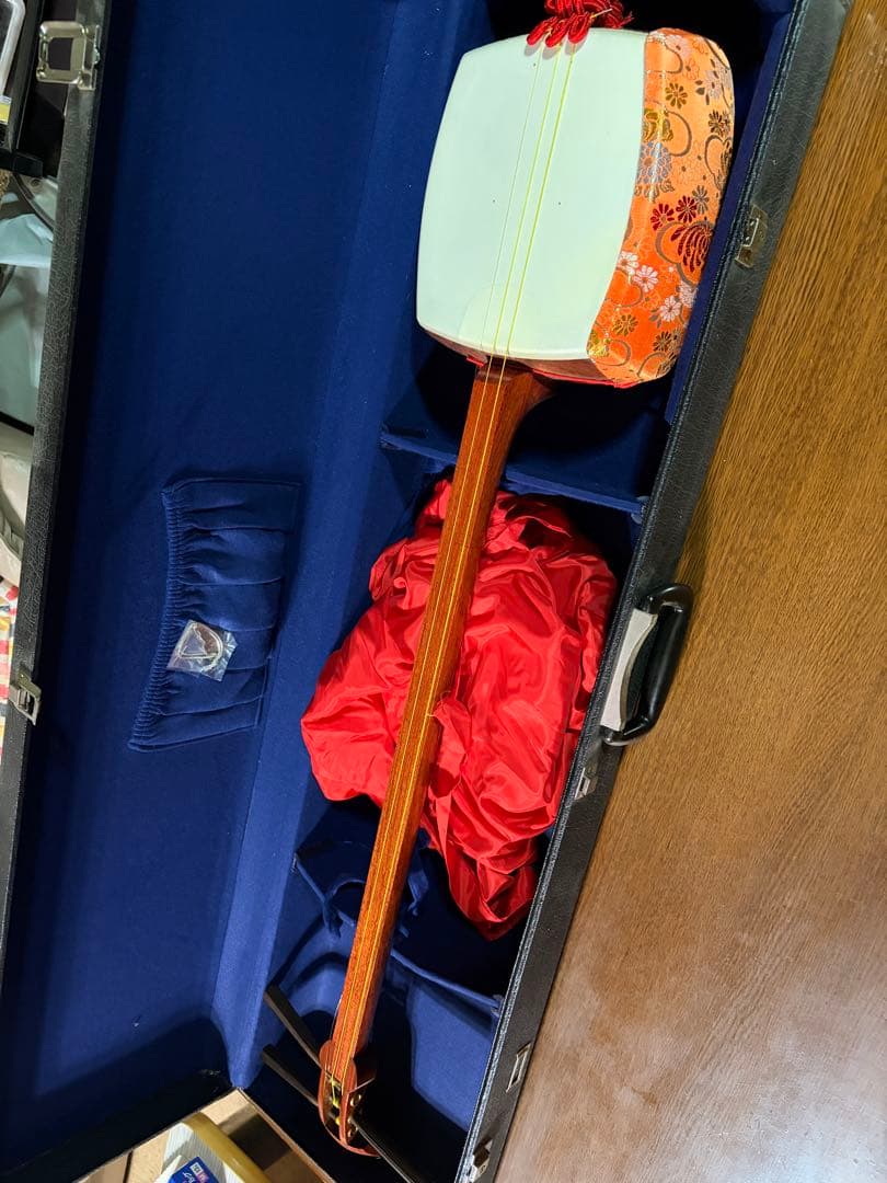 初心者おすすめ！ 三味線 長唄（細棹） 入門セット 状態良好 破れなし【送料込】