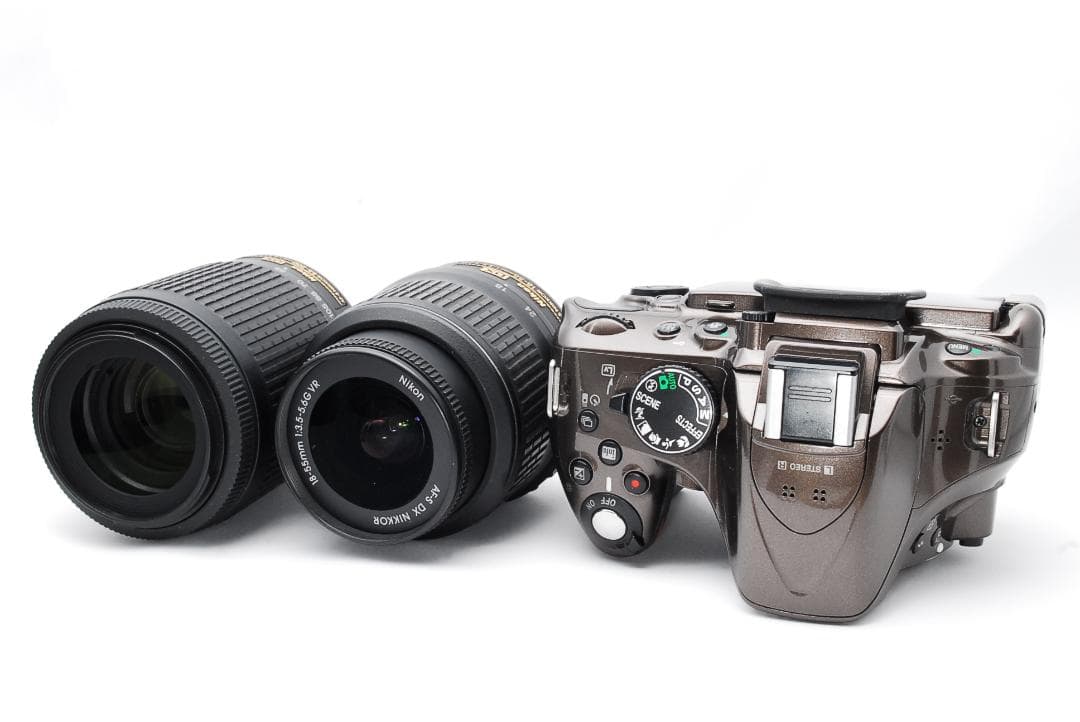 ♥ Nikon D5200 Wレンズ 一眼レフ スマホ転送 レアなブロンズカラー