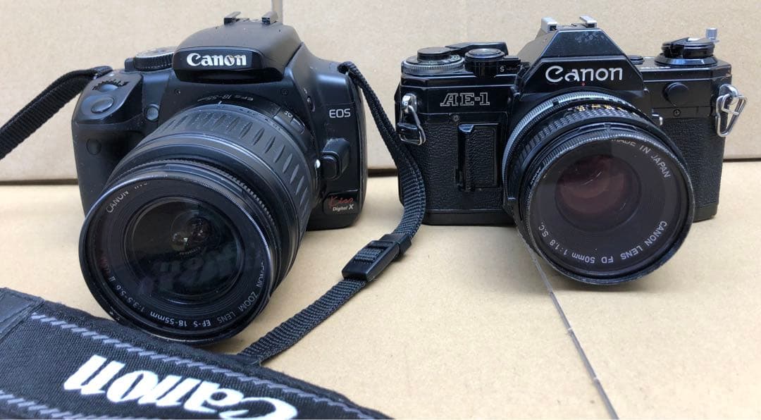 フィルムカメラ CANON AE-1 & Canon EOS Kiss Digital X