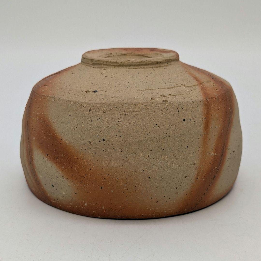 初代森陶岳 備前焼 緋襷茶盌 合箱合布 折松葉印 抹茶碗 抹茶茶碗 茶道具 茶器