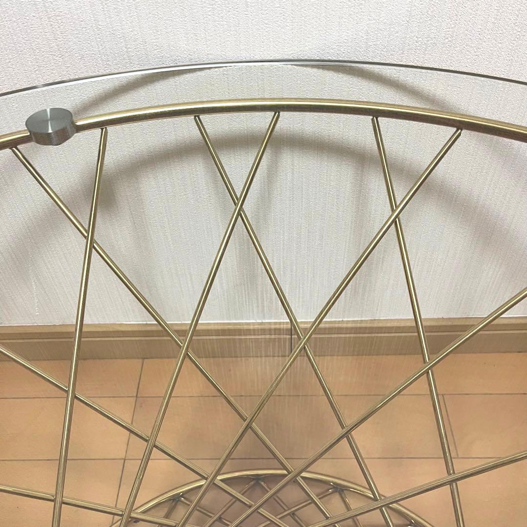 美品 Francfranc フランフラン マーリアコーヒーテーブル ゴールド