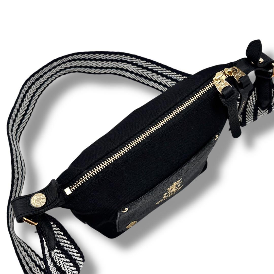 【希少】A.D.M.J. ナイロン マーキスアクセント クロスボディバッグ 黒