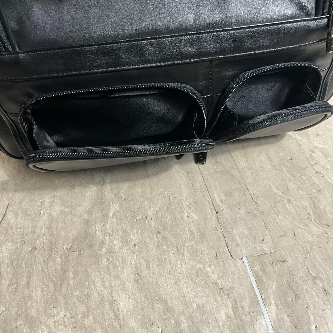 極美品 Samsonite 2ルーム ブリーフケース ビジネスバッグ 牛革