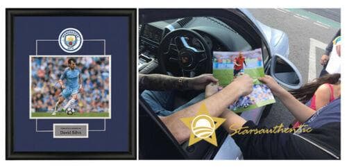直筆サイン入り写真 ダビド・シルバ マンチェスター・シティFC SA鑑定済